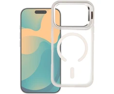Dėklas Case for iPhone 17 Pro Max / 18 Pro Max Forcell F-Protect Shadow Stand Premium compatible with MagSafe sidabrinis