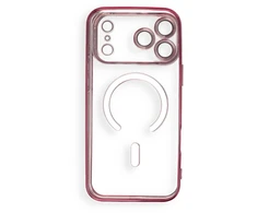Dėklas Oem Case for iPhone 17 Pro Max / 18 Pro Max Electro Mag Cover compatible with MagSafe dark cherry