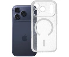 Dėklas Oem Case for iPhone 18 Pro / 17 Pro Clear Mag Cover (STR / CAMERA PROTECTION) compatible with MagSafe transparent glitter