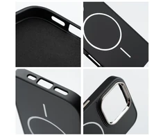 Dėklas Oem Case for iPhone 18 Pro / 17 Pro Frame Mag Cover compatible with MagSafe juodas