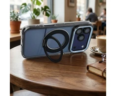 Prodigee Oem dėklas, skirtas iPhone 18 Pro / 17 Pro, rėmelis su apskritu stoveliu, suderinamas su MagSafe, juodas