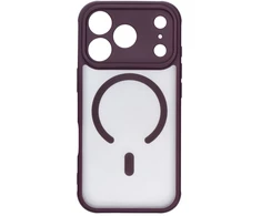 OEM dėklas iPhone 18 Pro / 17 Pro, pilnai matinis, su MagSafe suderinamas dangtelis, bordinė spalva