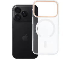 Oem dėklas, skirtas iPhone 18 Pro / 17 Pro Go, oranžinis, suderinamas su MagSafe, permatomas