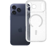 Dėklas Oem Case for iPhone 18 Pro Max / 17 Pro Max Clear Mag Cover (STR / CAMERA PROTECTION) compatible with MagSafe transparent glitter