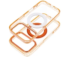 Dėklas Oem Case for iPhone 18 Pro Max / 17 Pro Max Frame Circle Stand compatible with MagSafe oranžinis