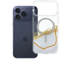 Dėklas Oem Case for iPhone 18 Pro Max / 17 Pro Max Golden compatible with MagSafe baltas