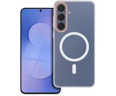 OEM dėklas GO oranžinis, suderinamas su „MagSafe“, skirtas REDMI 15C, skaidrus