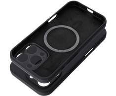 OEM silikoninis 2 mm dėklas, skirtas iPhone 17 Pro, suderinamas su MagSafe juodas