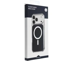 OEM dėklas, skirtas iPhone 17 Pro / 18 Pro (žemas kameros kraštas), skaidrus „Fusion Mag“ dėklas, suderinamas su „MagSafe“, tamsiai mėlynas