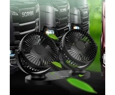 Ventiliatorius Oem Dual car fan powered by USB juodos spalvos