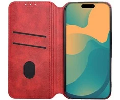OEM atverčiamas dėklas iPhone 17 / 18 Cubic Book, raudonas