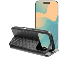 Dėklas Oem Flip case for iPhone 17 PRO Cubic Book juodas