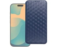 Dėklas Oem Flip case for iPhone 17 PRO MAX Cubic Book mėlynas