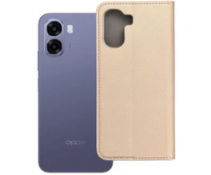 OEM atverčiamas dėklas Oppo A6x Smart Case Book auksinis