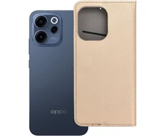 OEM atverčiamas dėklas Oppo Reno 15 Smart Case Book auksinis