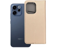 OEM atverčiamas dėklas Oppo Reno 15F Smart Case Book auksinis