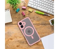 Dėklas Oem Case for iPhone 14 Full Matte Mag Cover compatible with MagSafe light pink