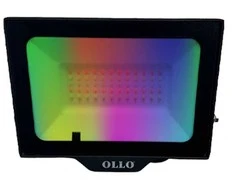 OLLO LED RGB Prožektors 50W Multi Krāsas 4750lm IP65 SMD2835 CRI>80 PF>0.9 EEI:F