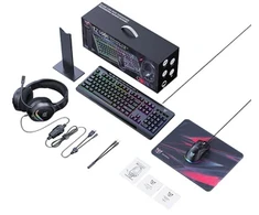 Onikuma TZ5008 5-in-1 Gaming Set: Keyboard + Mouse + Headset + Mouse Pad + Stand