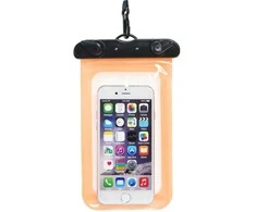 Oem Atsparus vandeniui bag for mobile phone with plastikas closing oranžinis