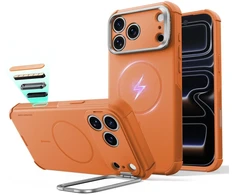Dėklas ESR Cyber ​​Tough Kickstand MagSafe Case for iPhone 18 Pro / 17 Pro - Oranžinis