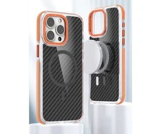 Oem Originalus „iPhone 16e“ (SE4 2025) / 17e „Fiber“ dėklas, suderinamas su „MagSafe“ oranžinis