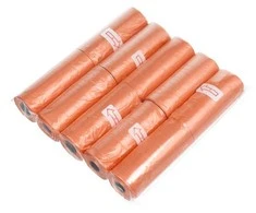 OEM plastikiniai maišeliai šunų išmatoms, 10 ritinėlių, oranžinis