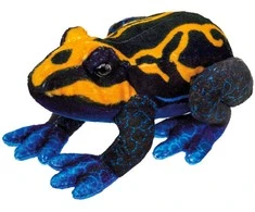 Beppe Plush toy Frog oranžinis and juodas 13cm colorful frog 14120
