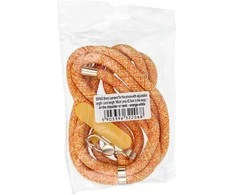 Oem SWING (8mm) Phone lanyard, Phone pendant with adjustable length / cord length 165cm (max 82.5cm in the loop) / on the shoulder or neck - oranžinis-baltas