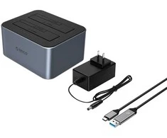 Orico 6626C3-C-V1 2-Drive Docking Station with Offline Clone Function 2.5"/3.5" SATA HDD/SSD - Gray