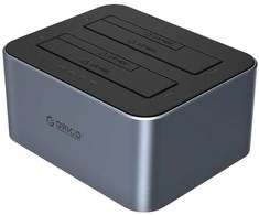 Orico 6626C3-C-V1 2-Drive Docking Station with Offline Clone Function 2.5"/3.5" SATA HDD/SSD - Gray