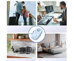 Orico AP3 20W GaN 5in1 maitinimo blokas 2x AC + 2x USB-A + 1x USB-C - Mėlyna