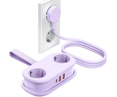 Orico AP3 20W GaN 5in1 maitinimo blokas 2x AC + 2x USB-A + 1x USB-C - Violetinė