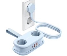 Orico AP3 20W GaN 5in1 maitinimo blokas 2x AC + 2x USB-A + 1x USB-C - Mėlyna