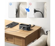 Orico APP 15.5W 5in1 maitinimo blokas 2x AC + 2x USB-A + 1x USB-C - Juodas