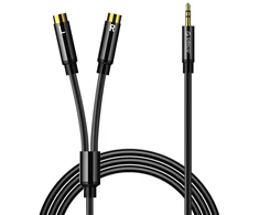 Orico AXRF audio cable mini jack 3.5 mm to 2x RCA female 5 m - juodas