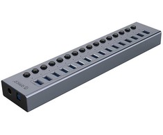 Orico BT2U3-16AB Hub 16x USB-A 3.0 su jungikliais - pilka