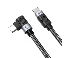 Orico C2C PD100W Nešiojamas kompiuteris Fast Charging Cable (Right Angle) juodas 0.5m