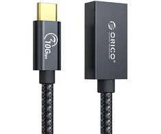 Orico CAF31 USB-C - USB-A 3.1 Gen 2 10Gbps 1m OTG adapter - juodas