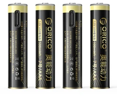 Orico Ener-G EG7C lithium battery 1.5V 500mWh AAA USB-C rechargeable battery with charging cable 4 pcs.