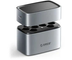 Orico EV8 AA Lithium Baterija Charger with Storage Function - Sidabrinis