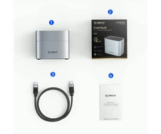 Orico EV8 AA Lithium Baterija Charger with Storage Function - Sidabrinis