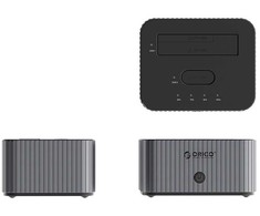 Orico IT28E-C 2-Disk Docking Station with M.2 NVME 2.5"/3.5 HDD/2.5" SSD Clone Function - Gray