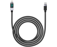 Orico LDC2L USB-C į Lightning PD 29W laidas su LED ekranu 480Mbps 2m - Juodas
