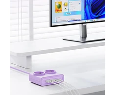 Orico PDC25 25W 6in1 maitinimo blokas 2x AC + 2x USB-A + 2x USB-C - Violetinė