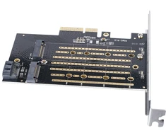 „Orico PDM2 PCI-E 3.0 x4“ išplėtimo plokštė, skirta M.2 NVMe ir SATA diskams - Juodas