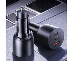 Orico PowerLink 165W USB-A + 2x USB-C automobilinis įkroviklis - Juodas