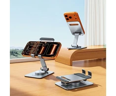 Orico PS2 foldable phone stand, 360° rotating - sidabrinis