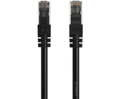Orico PUG-C6 CAT6 1000Mbps RJ45 Ethernet tinklo kabelis interneto LAN apvalus 5m - Juodas