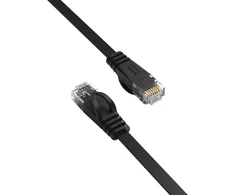 Orico PUG-C6B CAT6 1000Mbps RJ45 Ethernet Network Cable, Flat LAN, 8m - Juodas